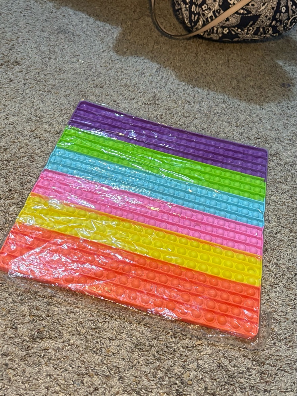 Rainbow Silicone Pop Bubble Fidget Mat - Multicolor